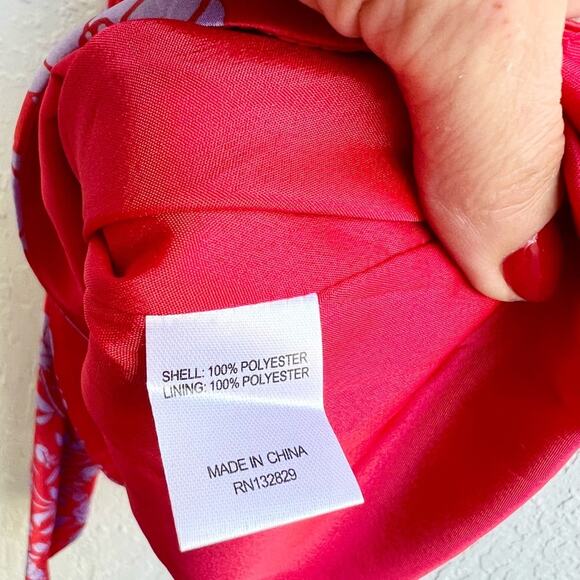 Lovers + Friends Kamala patterned mini red an lilac mini dress xs - Picture 9 of 10